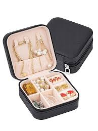 Portable Jewelry Storage Box | Leather Organizer | Travel Case | Multipurpose Gift Box for Jewellery & Hair Accessories