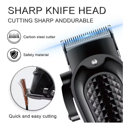 hiena Hair Clipper Professional Hair Cutting Machine Adjustable Hair Trimmer Electric 9000 RPM Barber LED Clipper for Men