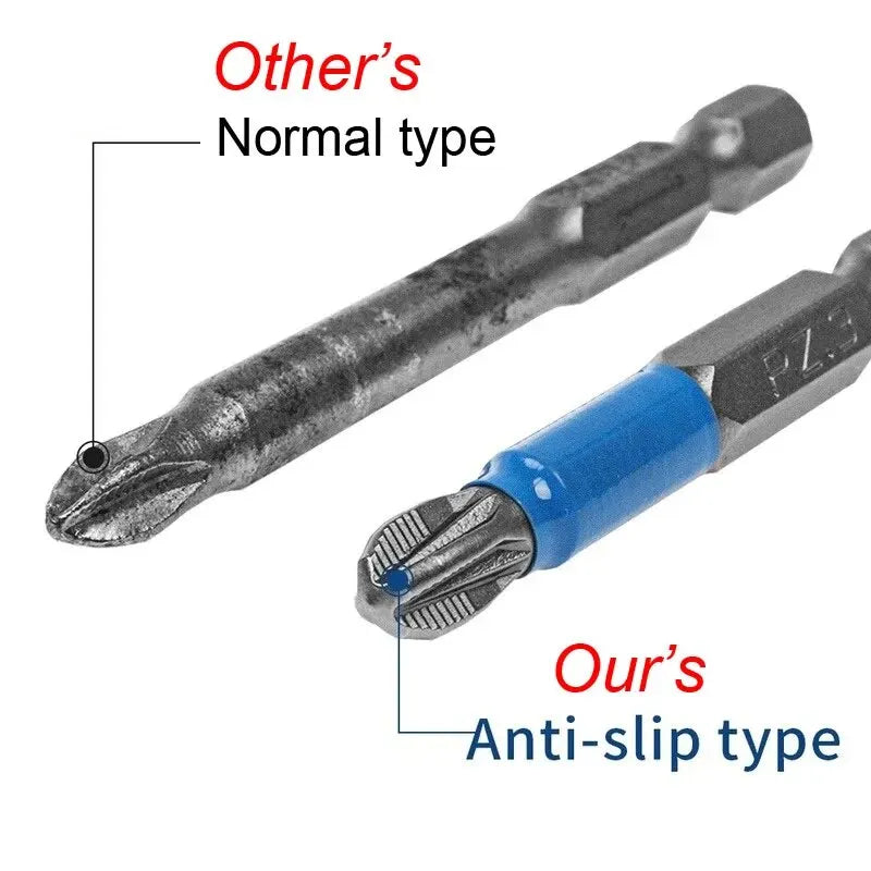 Magnetic Screwdriver Bit Set Anti Slip Non Cross Phillip Electric Drill Screw Driver Head Kit Impact Batch Power Hand Tool PH PZ