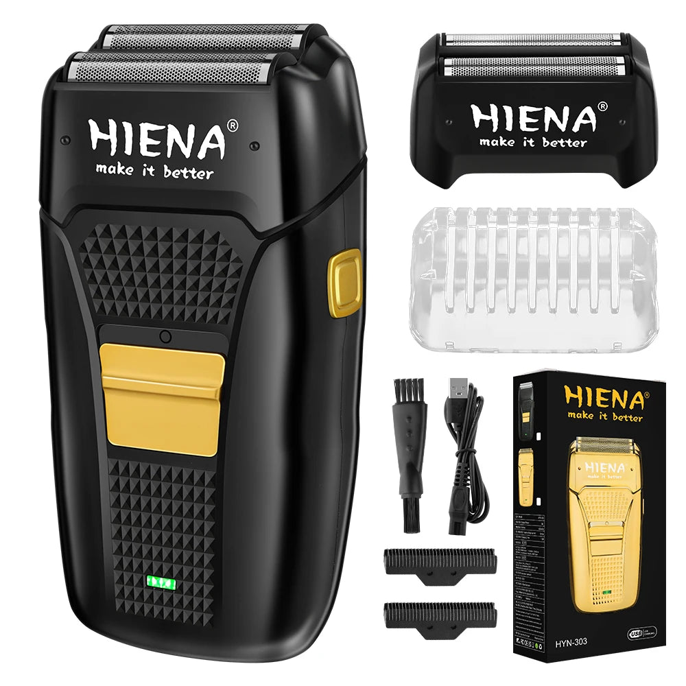 hiena Hair Clipper Professional Hair Cutting Machine Adjustable Hair Trimmer Electric 9000 RPM Barber LED Clipper for Men
