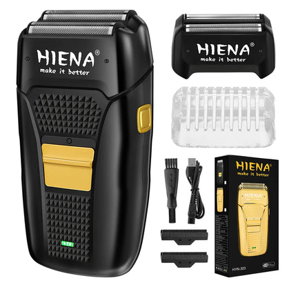 hiena Hair Clipper Professional Hair Cutting Machine Adjustable Hair Trimmer Electric 9000 RPM Barber LED Clipper for Men