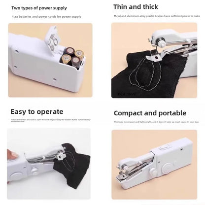 Portable Mini Sewing Machine Handheld Electric Sewing Machine With Bobbin Suitable for Needlework and Manual Work Hand Home DIY