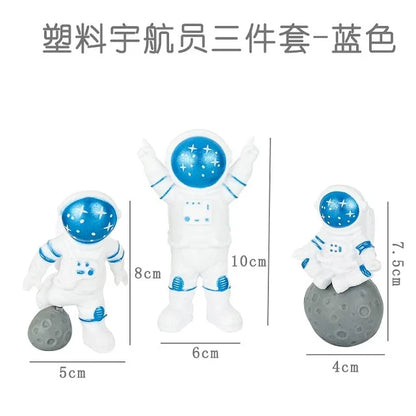 4 pcs Astronaut Figure Statue Figurine Spaceman Sculpture Educational Toy Desktop Home Decoration Astronaut Model For Kids Gift
