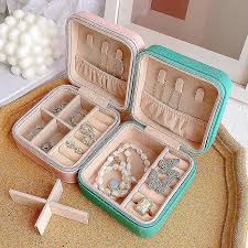 Portable Jewelry Storage Box | Leather Organizer | Travel Case | Multipurpose Gift Box for Jewellery & Hair Accessories