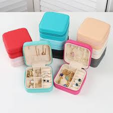 Portable Jewelry Storage Box | Leather Organizer | Travel Case | Multipurpose Gift Box for Jewellery & Hair Accessories