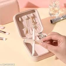 Portable Jewelry Storage Box | Leather Organizer | Travel Case | Multipurpose Gift Box for Jewellery & Hair Accessories