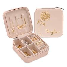 Portable Jewelry Storage Box | Leather Organizer | Travel Case | Multipurpose Gift Box for Jewellery & Hair Accessories